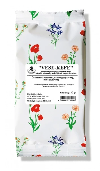 Szálas keverék gyógytea -VESE-KEFE  (vesekőképződést gátló teakeverék) 50 gr
